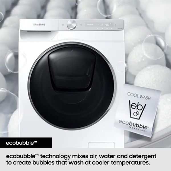 Samsung WW90DG6U85LBU1 Series 6 AI Energy 9kg 1400 Spin Smart Washing Machine - Black_ecobubble