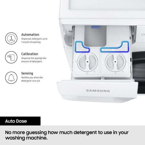 Samsung WW90DG6U85LBU1 Series 6 AI Energy 9kg 1400 Spin Smart Washing Machine - Black_auto dose