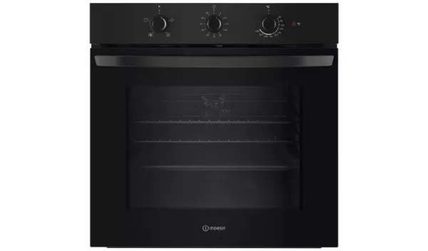 Indesit IO 233 B UK Click&Clean Electric Single Fan Oven - Black main