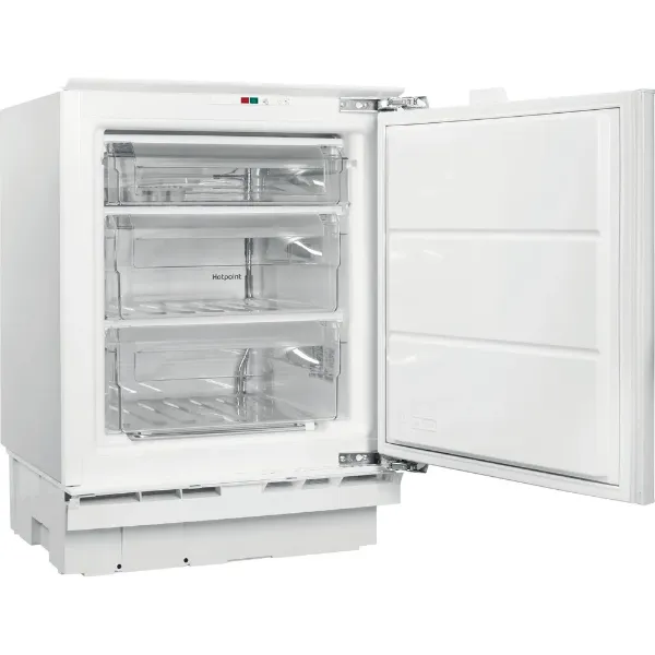 Hotpoint HBUFZ011 integrated upright freezer open 2