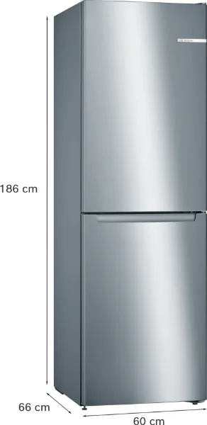 Bosch KGN34NLEAG Freestanding Fridge Freezer in Stainless Steel Look