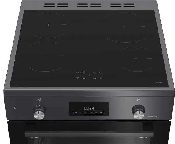 Blomberg HIRN651N 60cm Double Oven Electric Cooker with Induction Hob - Anthracite_hob