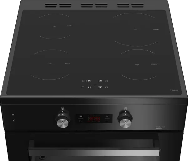 Beko BDI6C65 60 cm Double Oven Electric Cooker with Induction Hob – Black