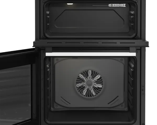 Blomberg HKRN651W 60cm Double Oven Electric Cooker with Vitroceramic Hob - White_interior empty