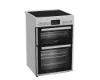 Blomberg HKRN651W 60cm Double Oven Electric Cooker with Vitroceramic Hob - White_angled