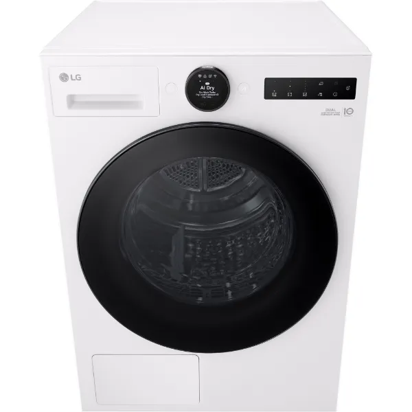 LG RHX7010TWB 10kg DUAL Inverter Heat Pump™ Dryer in White_view from above