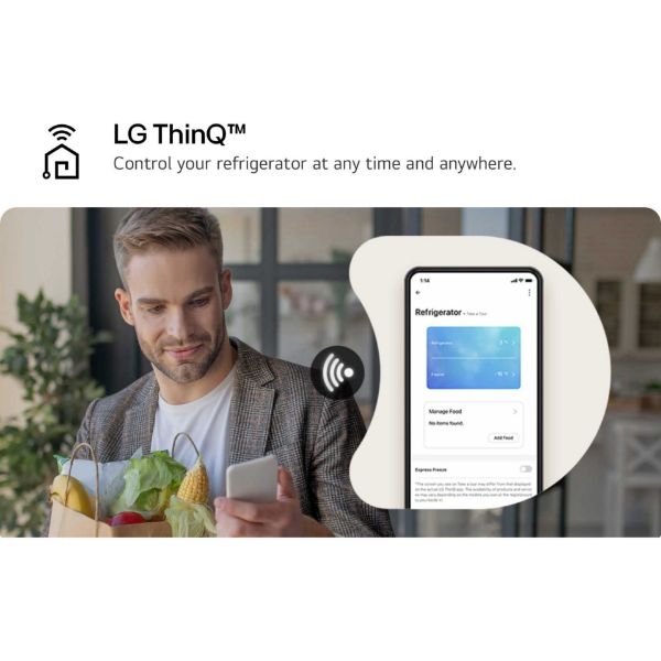 LG GBG7190CEV 349L InstaView™ Fridge Freezer in Essence Black Steel_lg thingq