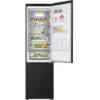 LG GBV5240CEP 387L NatureFRESH™ Tall Fridge Freezer in Essence Matte Black_fridge open