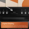 Hotpoint HDG6GDCB1 60cm Gas Double Cooker with Glass Lid - Black_digital display