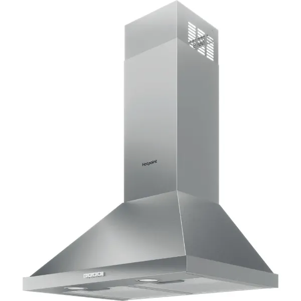 Hotpoint PHPN65FLMX/1 60cm Chimney Pyramid Cooker Hood in Stainless Steel 