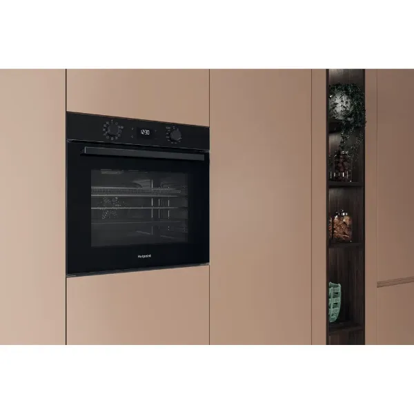 Hotpoint HO458CFBUK Class 2 Multiflow HO 458CF B UK Single Electric Fan Oven with Air Fry in Black