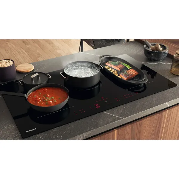 Hotpoint HEX9024DCFF2 HeatControl 90cm Induction Hob with CleanProtect