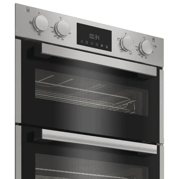 Hotpoint DUH10DIX 72cm Built Under Double Fan Oven with Enamel Liners