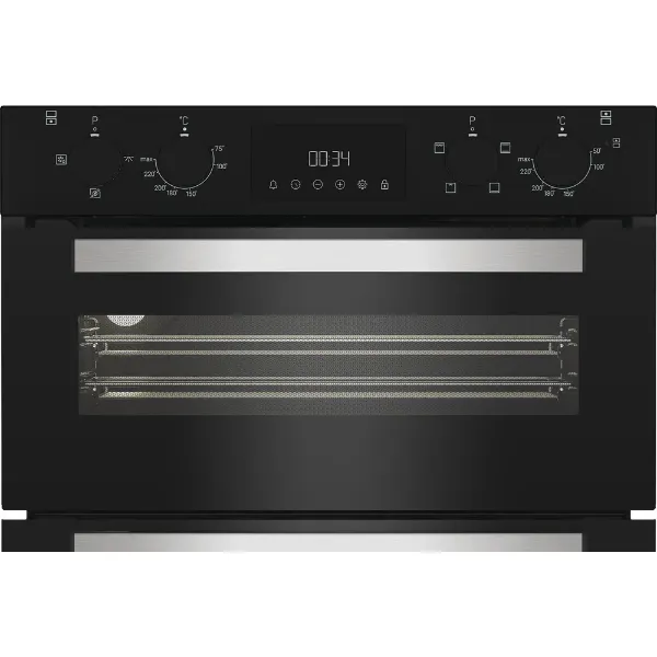 Hotpoint DUH10DB 72cm Built Under Double Fan Oven with Enamel Liners