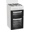 Hotpoint HDG5GCw 50cm Gas Double Cooker - White_angled