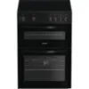 Indesit ITE6VMB 60cm Electric Twin Cooker with Ceramic Hob in Black