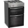 Indesit IDG6GS 60cm Gas Double Cooker - Silver