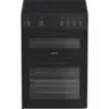 Indesit IDE6VMB 60cm Electric Double Cooker with Ceramic Hob in Black
