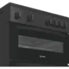 Indesit IDE6VMB 60cm Electric Double Cooker with Ceramic Hob in Black