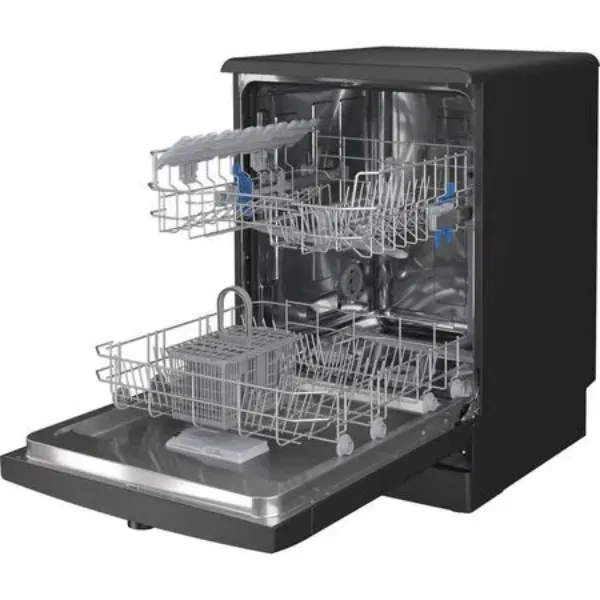 Indesit D2FHK26BUK Push&Go Full Size Freestanding Dishwasher in Black 