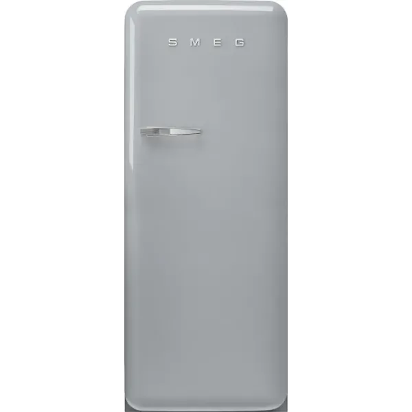 Smeg FAB28RSV6 60cm 50’s Style Right Hand Hinged Free Standing Refrigerator In Silver