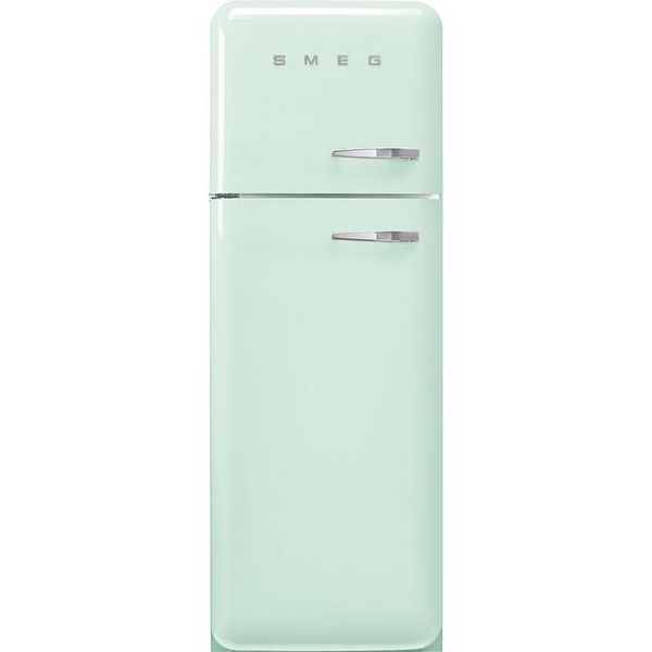 Smeg FAB30LPG6UK 60cm 50’s Style Fridge Freezer Left Hand Hinged In Pastel Green