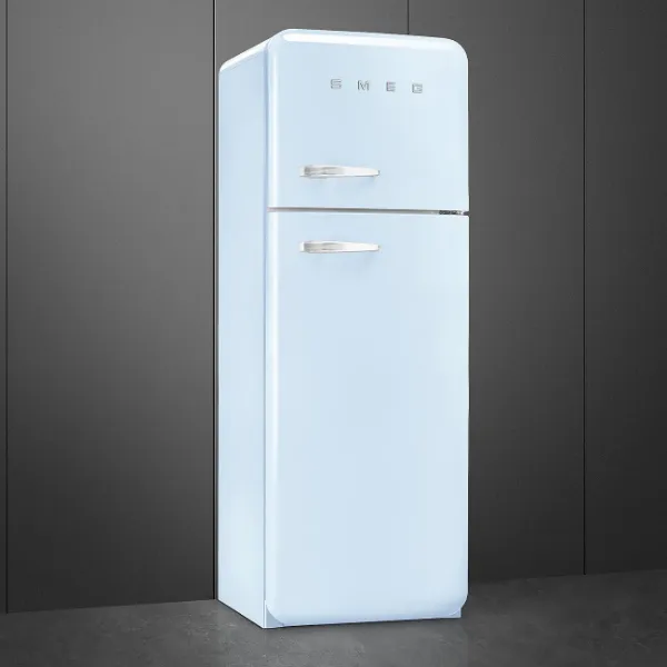 Smeg FAB30RPB6UK 60cm 50’s Style Fridge Freezer Right Hand Hinged In Pastel Blue