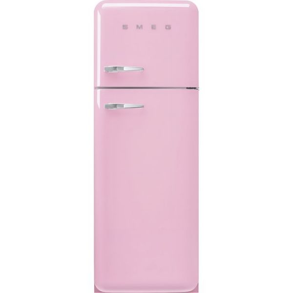 Smeg FAB30RPK6UK 60cm 50’s Style Fridge Freezer Right Hand Hinged In Pastel Pink