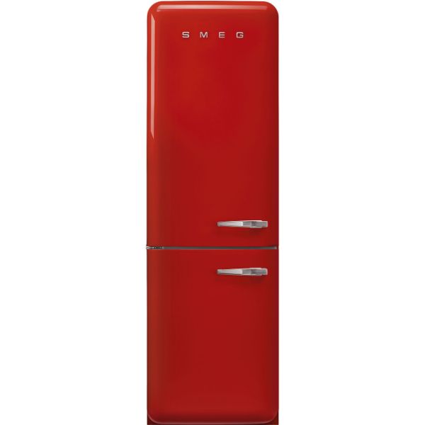 Smeg FAB32LRD6UK 60cm 50's Style Fridge Freezer Left Hand Hinge in Red