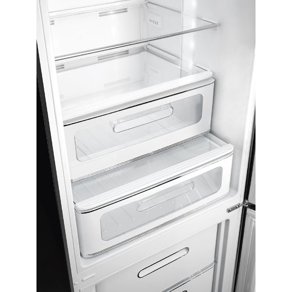 Smeg FAB32RBL6UK 60cm 50’s Style Fridge Freezer Right Hand Hinged In Black