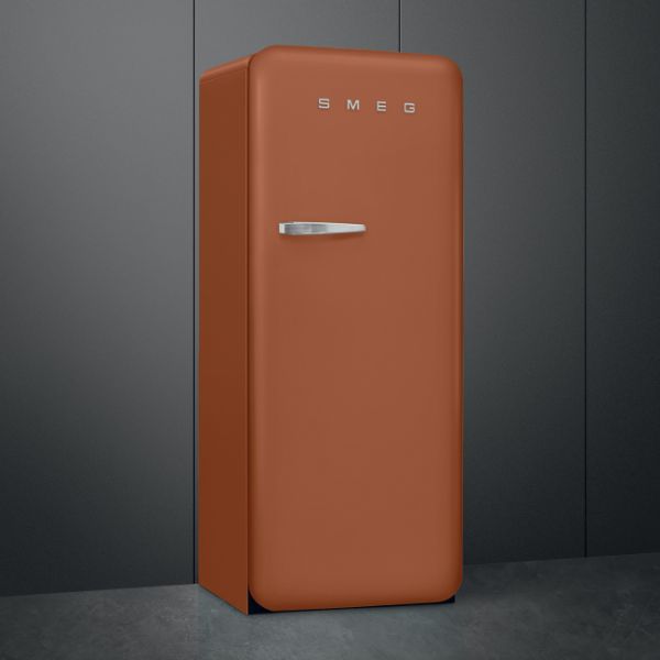 Smeg FAB28RDRU6 60cm 50s Style Fridge with Icebox Right Hand Hinge In Rust