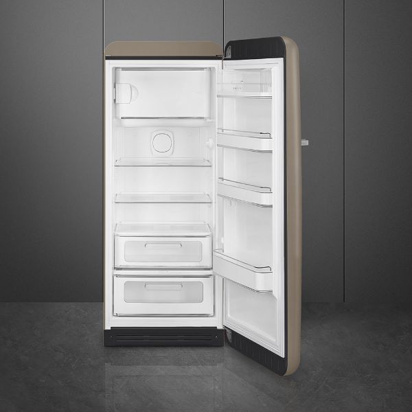 Smeg FAB28RDTP6 60cm 50s Style Fridge with Icebox Right Hand Hinge In Taupe