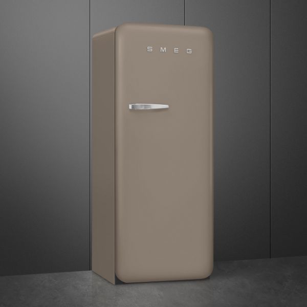 Smeg FAB28RDTP6 60cm 50s Style Fridge with Icebox Right Hand Hinge In Taupe