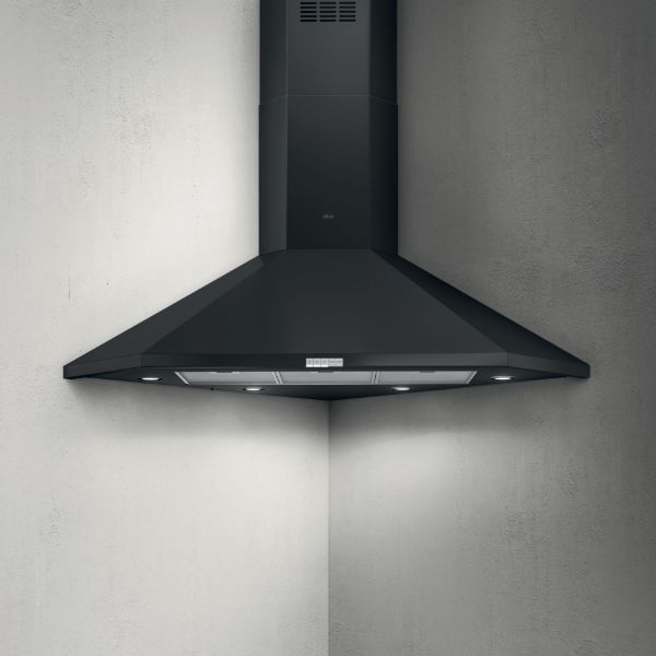 Elica ACUTA-BLK Wall Mounted Cooker Hood in Black 
