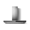 Elica ADELE-AT-BSS-90 90cm Wide Wall Mounted Cooker Hood in Stainless Steel/Black Glass