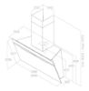 Elica MAJ-AT-60-WH Majestic 60cm Wall Mounted Cooker Hood in White