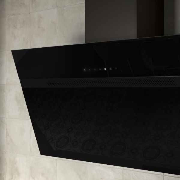 Elica NEAT-BLK-90 90cm Wall Mounted Cooker Hood in Black