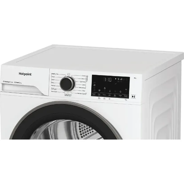 Hotpoint CHD84MWBSUK 8kg Fabric Care Heat Pump Tumble Dryer with HomeWhiz in White