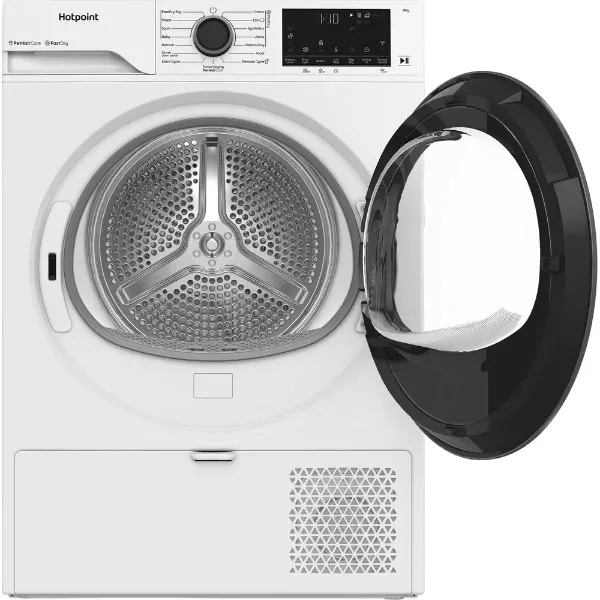 Hotpoint CHD84MWBSUK 8kg Fabric Care Heat Pump Tumble Dryer with HomeWhiz in White