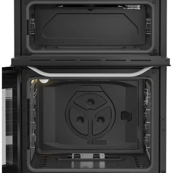 Hotpoint HTG6GDCW 60cm Gas Twin Cooker with Glass Lid in White