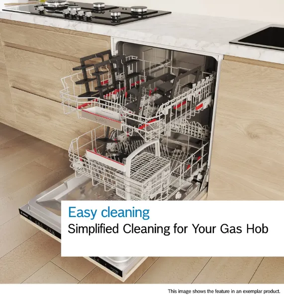 Bosch PCR9A5I90 Series 6 90 cm 5 Burner Gas Hob in Stainless Steel