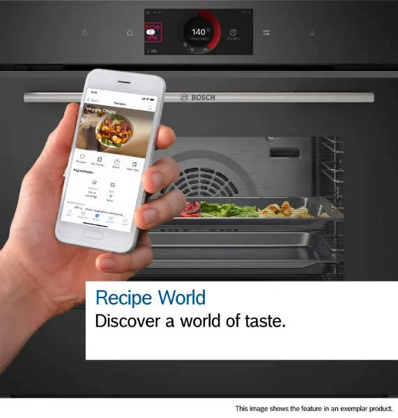Bosch HRG7764B1B Built-in Oven with Added Steam Function in Black