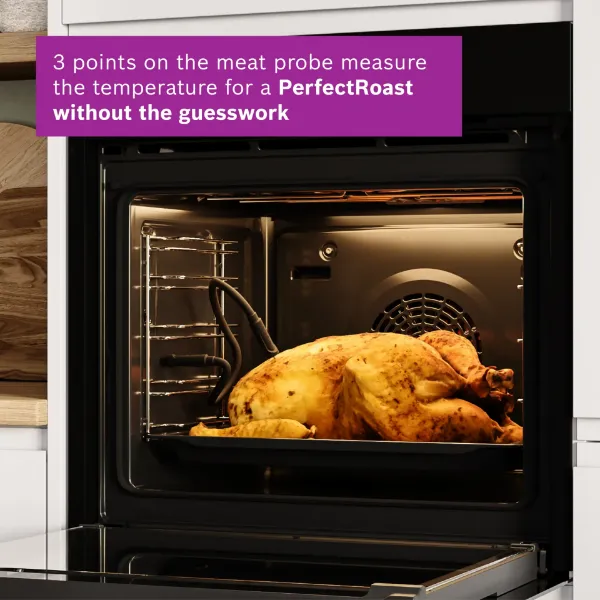 Bosch HRG7764B1B Built-in Oven with Added Steam Function in Black