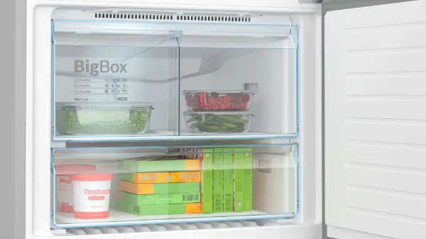 Bosch KGN86VIEAG Series 4 Total No Frost Freestanding Fridge Freezer in Brushed Steel Anti-Fingerprint