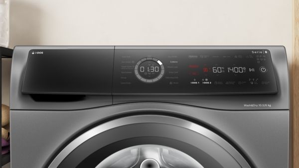 Bosch WNC254ARGB Series 8 10.5kg Wash 6kg Dry 1400 Spin Washer Dryer in Cast Iron Grey