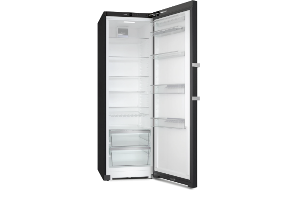 Miele KS4783DD_BST Freestanding Tall Larder Fridge with Black Steel Door