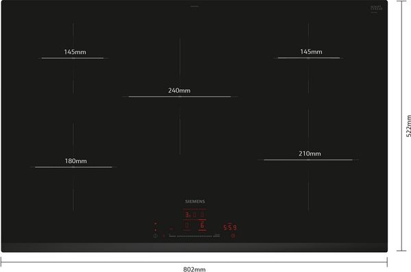Siemens EH831HVB1E 80cm Induction Hob in Black