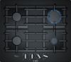 Bosch PPP6A6B90 60cm Gas Hob with FlameSelect in Black Tempered Glass 