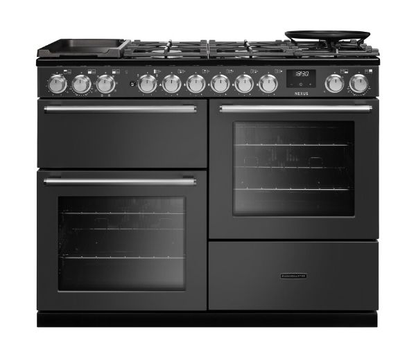 Rangemaster 16418 Nexus OC 110 Dual Fuel Range Cooker with Proving Drawer in Slate with Chrome Trim - NEXO110DFPSLT/CM1