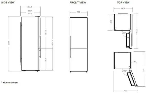 Bertazzoni RBM60F5FXNC 60cm Freestanding Total No Frost in Stainless Steel
